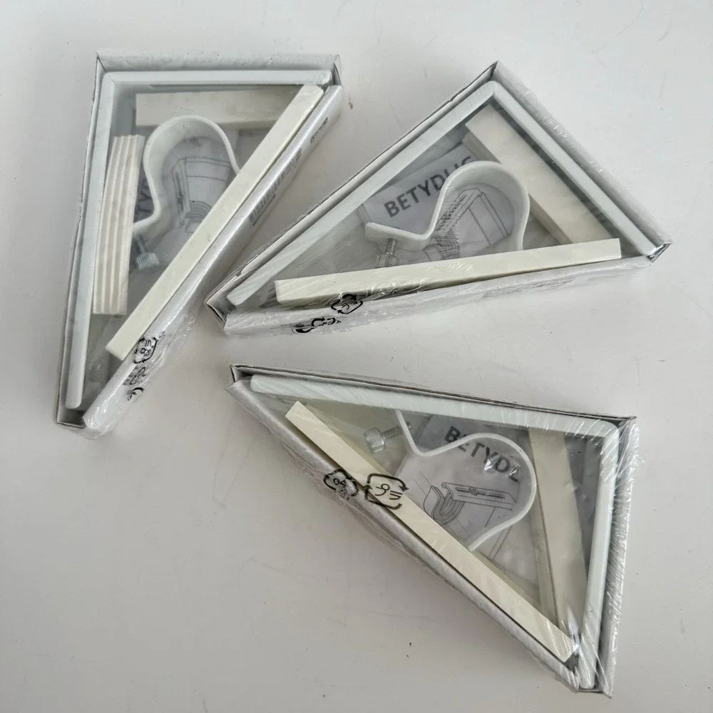 IKEA BETYDLIG Curtain Rod Wall Ceiling Bracket Holder Lot Of 3 White 302.198.89